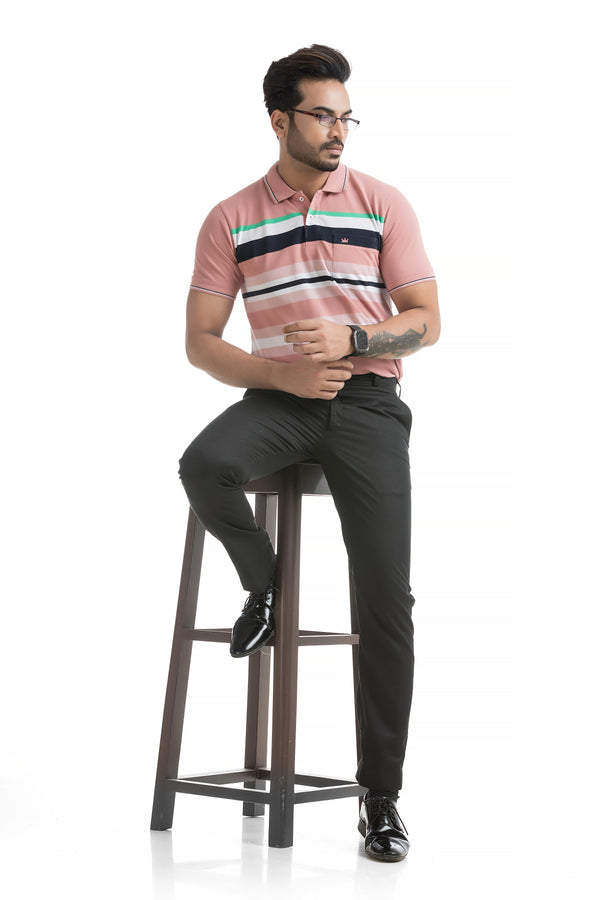 Multi Stripe Polo T-shirt