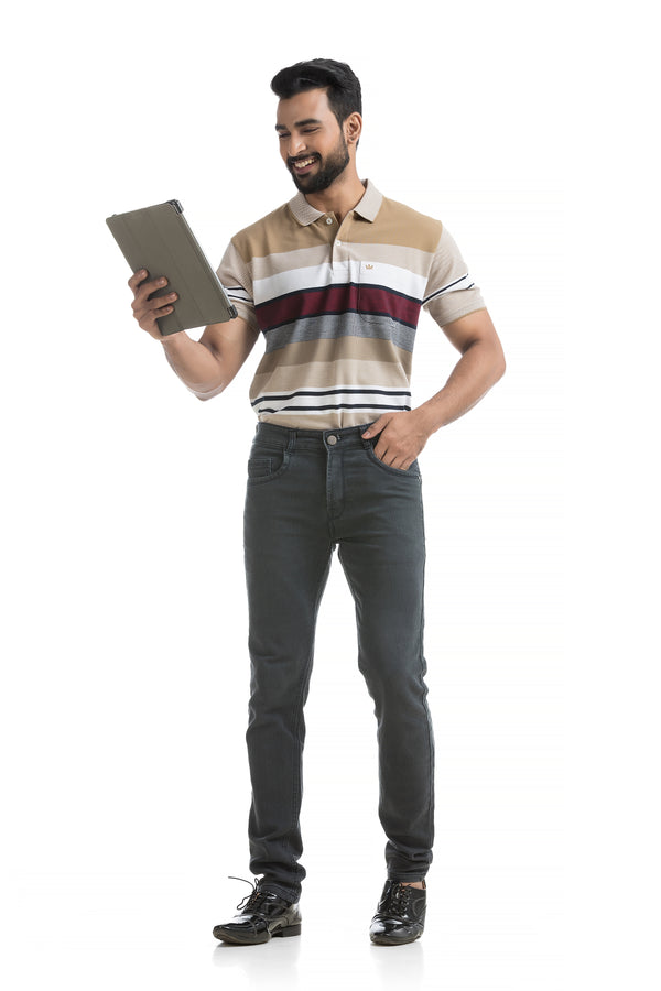 Multi Stripe Polo T-shirt