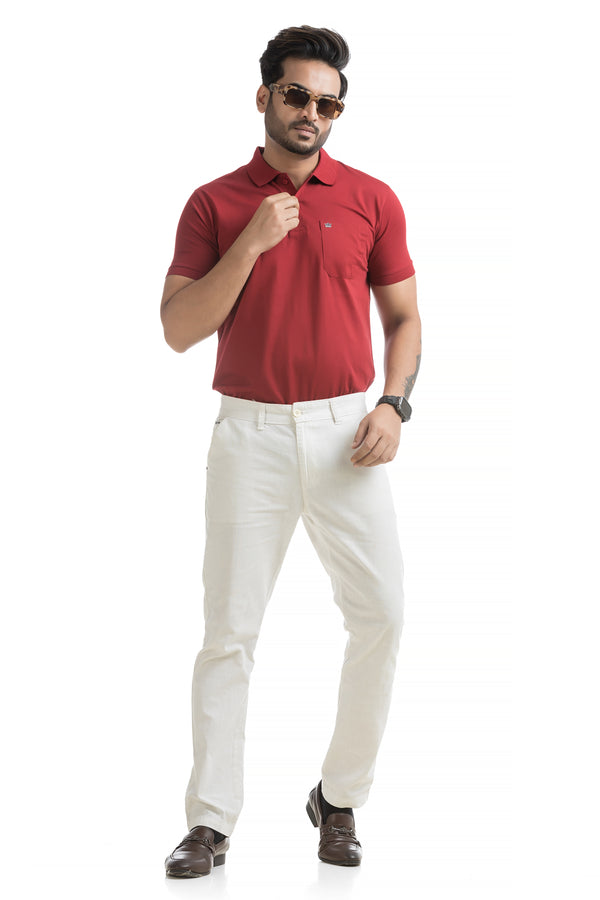 Polo T-shirt with Mercerized Finish