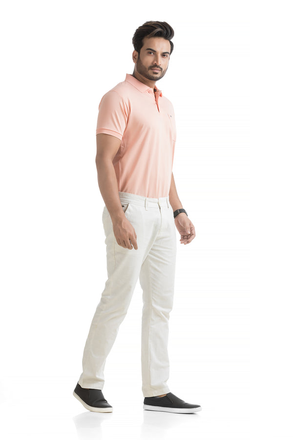 Polo T-shirt with Mercerized Finish