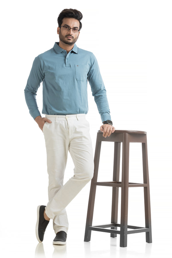 Core Lab Full Sleeves Solid Polo