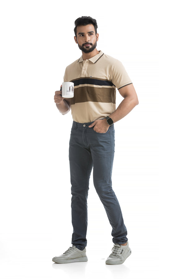 Classic Striped Polo T-shirt