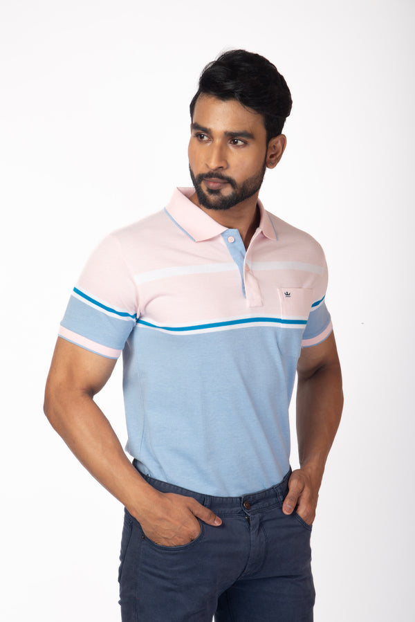 Classic Striped Polo T-shirt