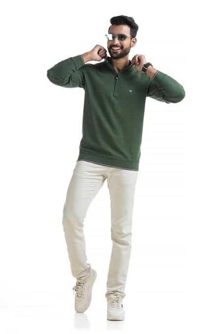 Zip-Top Solid Sweatshirt
