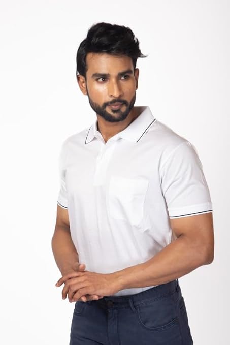Polo T-shirt with Mercerized Finish