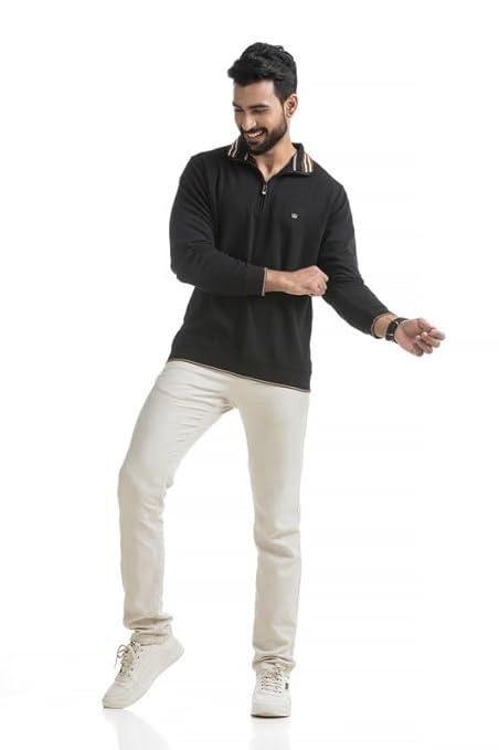 Zip-Top Solid Sweatshirt