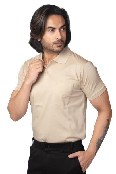 Polo T-shirt with Mercerized Finish