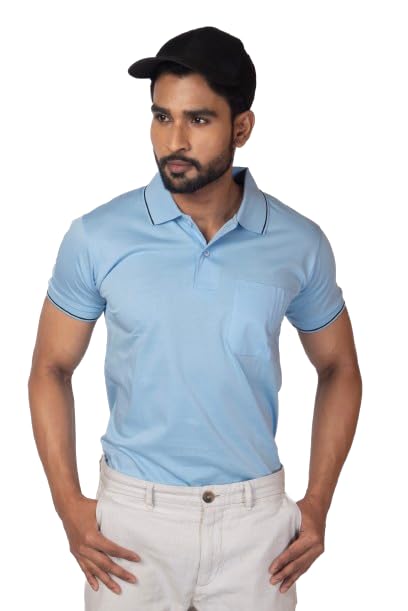 Polo T-shirt with Mercerized Finish