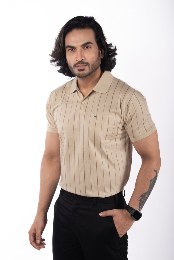 Linear Luxe Polo T-shirt