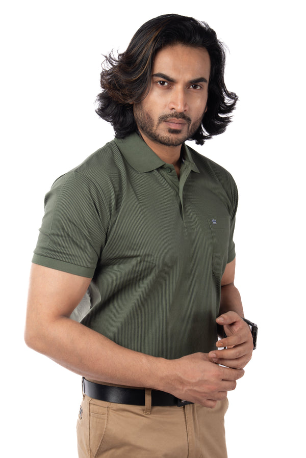 Linear Luxe Polo T-shirt