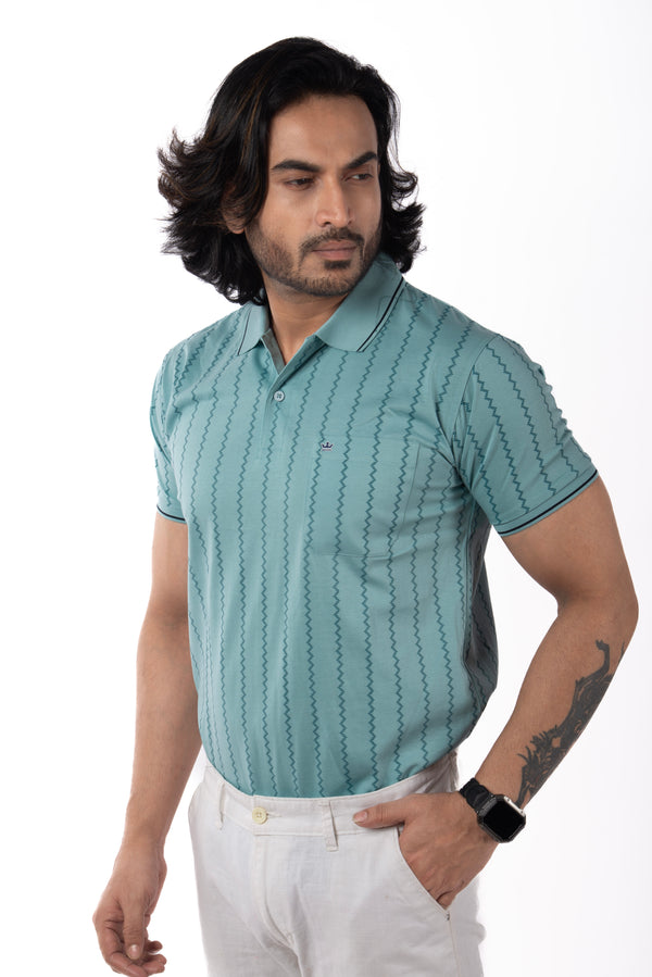 Linear Luxe Polo T-shirt