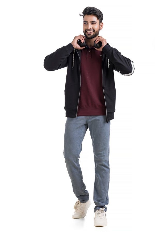 Zip-Up Jacket with Hoodie