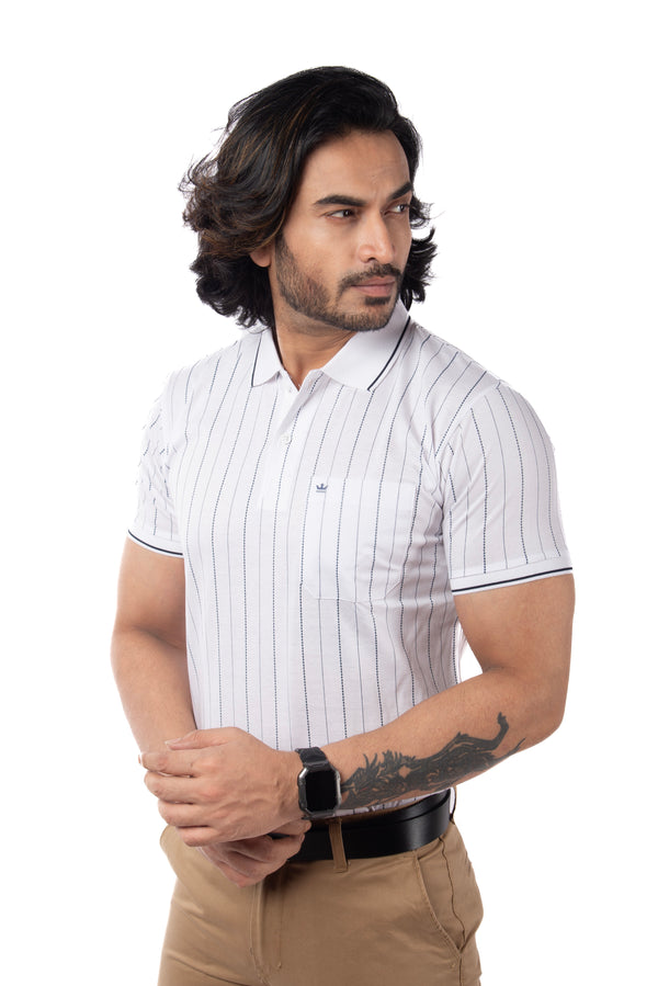 Linear Luxe Polo T-shirt